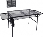 Nice C Camping Table, Table for Barbecue, Folding Table, Camping Table, Map Table, Adjustable Height & Width, Mesh Pocket, Side Pocket, Lightweight, Carry Handle for Outdoor, Picnic, Beach, Indoor