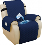 FanXiAlcs Armchair Protector, Sofa Throw, Relax with Non-Slip, 1-Seater Armchair Protection, Sofa Throw with 2.5 cm Widths Adjustable Straps for Home with Children and Pets Dog, 63 cm