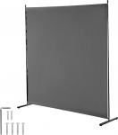 VEVOR Room Divider Single Panel Paravent Divider Partition Wall 1.8 m Privacy Screen for Indoor Use Divider for Room Separation Freestanding Room Divider for Office Bedroom Grey