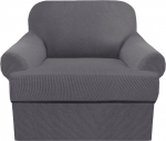 Komplekt 3 diivanikatted Stretch diivanikatted T padjadele diivanite kaitsekatted pehme m&ouml;&ouml;bli katted 2 &uuml;he T padjakujulise istmekattega (Hall, tool)