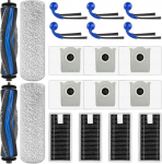 (Pack of 20) T80 Omni varuosad, mis &uuml;hilduvad Ecovacs Deebot T80 Omni robottolmuimejaga, 2 rulliharja, 2 harja rulli, 6 k&uuml;lgharja, 6 tolmukotti, 4 HEPA-filtrit, tarvikute komplekt.