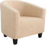 Club-Stuhl-Schonbezug, Stuhlhussen f&uuml;r Sessel, hoher Stretch, Sesselschonbezug, M&ouml;belschutz f&uuml;r Wohnzimmer, abnehmbare R&uuml;cken-Bez&uuml;ge (1 St&uuml;ck, Metergelb, 1 m)