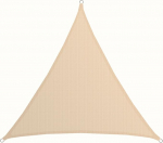 AMANKA Shade Sail 5x5x5m XXL kolmnurkne p&auml;ikesevari aeda v&auml;ljas UV p&auml;ikesekaitse hingav l&auml;bilaskev HDPE Cream