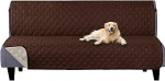 U-NICE HOME Futon-Sofabez&uuml;ge, wendbar, Sofa-Schonbezug, armlos, Futonbezug, M&ouml;belschutz, Couchbezug, wasserabweisend (Futon, Braun/Beige)