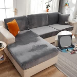 Diivanist istmepadja kate Diivanist istmepadja kate Velvet Stretch istmepadja kaitsja Diivan / diivanipadja katted Libisematu L-kujuline nurgas diivanid 4/3/2/1-Seater Cover Diivanipadjakatted, HallB-Chaise