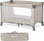 hauck Dream N Play laste reisivoodi alates s&uuml;nnist kuni 15 kg, v&auml;ike kokkupandav koos kandekoti ja kokkupandava alusega, lamamispind 120 x 60 cm (beež)