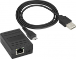 zdyCGTime RJ45 v&otilde;rgu &uuml;he-kahe jaoturi v&otilde;rguadapter RJ45 jaoturiga USB mikro toitejuhtmega (toetab kahte seadet samaaegselt internetis surfamiseks) (1 tk)