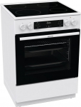 Gorenje GEC6C 40 WD elektripliit klaaskeraamilise pliidiga, 60 cm, 71 liitrit, kiirkuumutus, PerfectGrill, pitsarežiim, AquaClean, valge