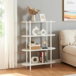 [en.casa] &Oslash;vre Bookcase with 4 Shelves 108 x 80 x 30 cm White