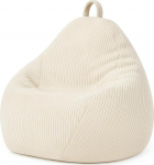 bananair - Bean Bag Corduroy, pehme ja mugav, masinpestav kate, m&auml;ngude Bean Bag vahtplastide t&auml;idisega, Bean Bag lastele ja teismelistele (105 x 85 cm, Off White)