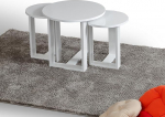 Elegantne valge pesulaudade komplekt (3 tk), 100% melamiinkattega puitlaastplaat, 18 mm paksune, suur: Suur: 52 x 47 x 52 cm, Keskmine: 36 x 43 x 36 cm, V&auml;ike: 36 x 41 x 36 cm, kaasaegne disain kodu ja kontori jaoks.