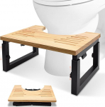 Yiomxhi T&auml;iskasvanute tualett-tool, reguleeritava k&otilde;rgusega, kokkupandav puidust tualett-tool koos libisemiskindlate padjadega, tualett-tool, kaka-tool, vannitoa tualett-tool lastele