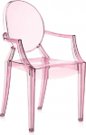 Kartell Loulou Ghost toolid, roosa, 39x37x63 cm