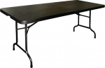 Bolero Keskuse kokkuklapitav laud Must 6ft Aed Outdoor Party Catering