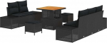 Garten-Sofa-Set Modern Poly-Rattan Stahl - UV-best&auml;ndig f&uuml;r Terrassen und Freiluft Model3362724