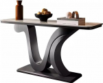 Konsoolilaud Konsoolilaud, moodne sissep&auml;&auml;sulaud Faux marmorist, kitsas pikk koridorilaud metalljalgadega koridori, elutoa, fuajee, kontori jaoks (suurus : 59.1 x 13.8 x 33.5 tolli)