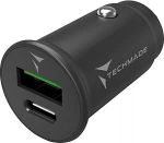 Autolaadija, auto tarvikud, Dual USB Type-C ja USB Type-A mobiiltelefonidele, nutitelefonidele, laadimisadapter, 2 USB pesa, sigaretis&uuml;&uuml;taja