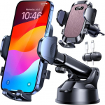 HTU 2025 T&otilde;eline s&otilde;jaline klass: Mobiiltelefonihoidja auto uuendamine, 36 kg tugevaim iminapp ja metallist ventilatsioonikonks, 360&deg; p&ouml;&ouml;ratav universaalne autokinnitus iPhone 16 Pro Max 15 Samsung S25 jaoks, heleroosa