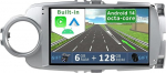 YUNTX [6GB + 128GB] Android 14 autoraadio Toyota Yaris GRMN (2012-2017)-[Integreeritud CarPlay/Android Car/DSP/GPS]-9-tolline IPS 2.5D-CAM+MIC-DAB/Mirror Link/Bluetooth 5.0/360 kaamera/rooliratas