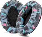 WC PadZ - Wicked Cushions'i t&auml;iustatud k&otilde;rvapadjad - &uuml;hilduvad Audio Technica, HyperX, SteelSeries Arctis ja teistega - eriti paksud - suurem avaus - pehmem m&auml;luvaht | 90s Black