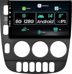 6G + 128G Android 14 autoraadio Mercedes-Benz M-klassile W163 ML 350 1998-2002 Traadita CarPlay Android auto 9-tolline IPS stereo DSP peeglilinkiga Bluetooth WiFi GPS FM/RDS SWC kaamera + mikrofoniga