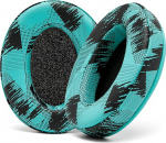 WC PadZ - Wicked Cushions'i t&auml;iustatud k&otilde;rvapadjad - &uuml;hilduvad Audio Technica, HyperX, SteelSeries Arctis ja teistega - eriti paks - suurem avaus - pehme m&auml;luvaht | (Speedracer Cyan)