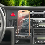 MagSafe &uuml;hilduv mobiiltelefoni hoidik VW T4 (Facelift alates 1999) - magnetiline armatuurlaua hoidik metallr&otilde;ngaga k&otilde;ikidele nutitelefonidele - sobib ideaalselt Multivanile, Caravelle'ile, Californiale ja Transporterile.