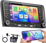 4 + 64 GB autoraadio Audi A3 S3 RS3 2003-2012 juhtmevaba Carplay & Android Car, Android 13 7-tolline IPS autoraadio GPS-i h&auml;&auml;ljuhtimisega SWC tagurduskaameraga Bluetooth 5.2 Hands-Free WiFi