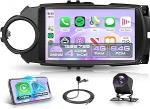 4G + 64G Android autoraadio Toyota Yaris GRMN 2012-2017 traadita Carplay Android Car Canbus 9-tolline Incell puuteekraaniga raadio koos GPS navigatsiooniga WiFi peeglilink Bluetooth FM/RDS/EQ/USB/SWC tagumine osa