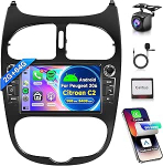 2G + 64G juhtmevaba Carplay Android autoraadio Peugeot 206 206CC 206SW 1998-2016 Citroen C2 2004-2008 7-tolline autoraadio Android auto navigatsiooniga GPS WiFi Mirror Link Bluetooth FM/RDS EQ SWC tagumine osa