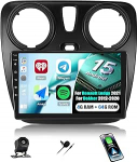 CAMECHO 4+64G Android 15 9-tolline autoraadio Renault Lodgy 2021/Dokker 2012-2020 koos tagantvaate kaameraga, traadita Carplay 2Din Bluetooth raadio koos 32EQ FM RDS GPS WiFi Android auto peeglilinkiga +