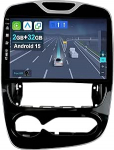 10,1-tolline Android 15 autoraadio Renault Clio 4 ZOE 2013-2019 koos juhtmevaba Apple CarPlay Android auto peeglilink GPS navigatsiooniga Bluetooth 5.0 WiFi USB Navi FM + tagurduskaamera