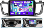 [4G + 64G] Inefala Android 15 autoraadio Toyota RAV4 2012-2018 juhtmevaba Carplay Android auto, 10,1-tolline puuteekraaniga raadio Bluetooth GPS WiFi RDS/FM SWC tagurduskaamera mikrofoniga