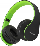 PowerLocus Bluetooth k&otilde;rvaklapid, juhtmevabad k&otilde;rvaklapid, HiFi Stereo, kokkupandavad k&otilde;rvaklapid mikrofoniga, pehmed k&otilde;rvapadjad, Micro SD/TF, FM-raadio iPhone'ile/Androidile/tahvlile/lauaarvutile (roheline)