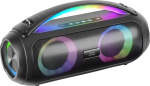 Mars Gaming MS-Pulse, kaasaskantav Bluetooth-k&otilde;lar 50 W RMS, RGB-valgustus, 2 aktiivset 93 mm draiverit + 2 passiivset ultrabassik&otilde;larit, k&auml;ed-vabad funktsioon, USB/MicroSD/AUX/FM, k&auml;epide + rihm, must