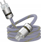 YuanYong Audiophile HiFi toitejuhe 10AWG Hifi toitejuhe Rhodium Plug AC toitejuhe 125 V/15 A IEC320-C15 Female Plug k&otilde;laritele, subwooferitele, plaadim&auml;ngijatele, v&otilde;imenditele (1,5 m / 5,0 jalga)