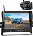 eRapta Magnetic Solar Wireless RV tagavarakaamera, 1080P 9-tolline puutetundlik IPS-monitor ja 1 automaatne sissel&uuml;litatud tagantvaate kaamera, 1 minutiline DIY-paigaldamine, tagurduskaamera haagise veoautole
