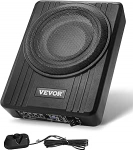 VEVOR Underseat Car Subwoofer 300W 254mm Slim Car Subwoofer koos toiteallikaga, subsystem sisseehitatud v&otilde;imendiga, k&otilde;rge / madala taseme sisend ja helitugevuse reguleerimine maasturite veoautodele