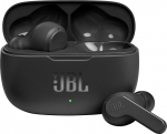 JBL Wave 200TWS t&otilde;elised traadita Bluetooth-k&otilde;rvaklapid mustas v&auml;rvitoonis, sisseehitatud mikrofoniga, muusika striimimine kuni 20 tundi, koos laadimiskohvriga