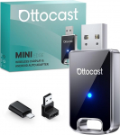 OTTOCAST traadita adapter CarPlay ja Android auto jaoks, 2-in-1 kaabli ja traadita konverter, Plug & Play, automaatne taas&uuml;hendus, lihtne seadistamine, &uuml;likompaktne