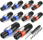 GCTBL Speakon 4-poolse audiok&otilde;lari pistiku adapter koos kruvilukuga, mis sobib NL4FC NL4FX NL2FC jaoks. 10 tk.