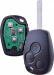 ANGOFIZ Key Blank ID46 Elektrooniline programmeerija 3 nuppu, mis &uuml;hildub Renault Clio 3 Master 3 Kangoo 2 Twingo 2 Wind Trafic 2 Mode Blade VA2 Remote Tested