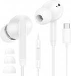 USB C k&otilde;rvaklapid juhtmega k&otilde;rvaklapid iPhone 16 16e 15 Pro Max Plus, C-t&uuml;&uuml;pi k&otilde;rvaklapid mikrofoniga USB C k&otilde;rvaklapid juhtmega Samsung Galaxy S25 Ultra S24 S23FE S22 A16 A15 A26 A35 A36 A55 A56 jaoks