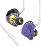 EZ EAR In-Ear Monitor CCZ BC04 HiFi k&otilde;rvaklapid DD & BA Dynamic Drivers Rich Details Kaabel K&otilde;rvaklapid IEM Deep Bass 2 Pin eemaldatava kaabliga telefoni PC muusika m&auml;ngude jaoks (lilla, mikrofon)