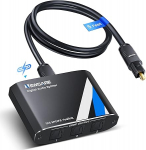 NEWCARE optiline splitter koos optilise kaabliga, 1x3 SPDIF Toslink Splitter, digitaalne audio splitter Support Doldy Digital & DTS 5.1 PS3/4, DVD, TV Box, kodukino, vastuv&otilde;tja, helibaariga