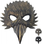 Sulgede mask peole, Veneetsia rabade, mask - katkuarsti lindude nokk kost&uuml;&uuml;mide aksessuaar karnevali, Halloweeni ja teemapidu jaoks.