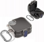 Nothing Buds Pro 2 Schutzh&uuml;lle f&uuml;r CMF Buds Pro 2, l&auml;bipaistev TPU-Kopfh&ouml;rerh&uuml;lle mit Karabiner, Bonbonfarben, weiche Kopfh&ouml;rer-H&uuml;lle, Rundumschutz f&uuml;r CMF von Nothing Buds Pro 2 (grau)