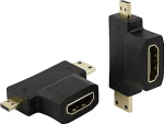 2 Pack 2 in 1 Standard HDMI et Micro v&otilde;i Mini HDMI kaabel Convert Adapter toetab 4K @ 30Hz DSLR Mirrorless digitaalse kaamera projektorid