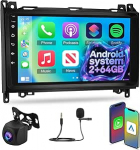 NHOPEEW 2G + 64G autoraadio Mercedes Benz A/B/V klassile W169 B200 W639 Vito Viano Sprinter - Wireless Carplay & Android Car - 9-tolline raadio - WiFi EQ GPS Mirror Link FM RDS + AHD tagakaamera