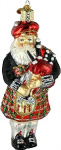 Vana Maailma J&otilde;ulud Highland Santa klaasist puhutud ornament